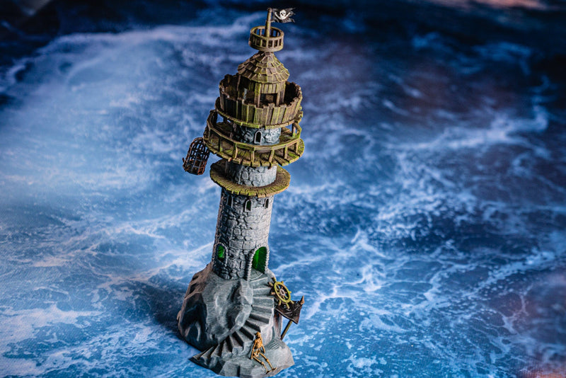 Pirate Lighthouse - Pirates vs. Sailors Nightmare At Sea - DnD, Wargaming, Ocean, Boat, Ship, Tortuga, Black Flag, Age of Sail, Caribbean-2