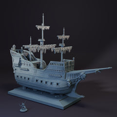 Pirate Ship - Pirates vs. Sailors Nightmare At Sea - DnD, Wargaming, Ocean, Boat, Ship, Tortuga, Black Flag, Age of Sail, Caribbean-5