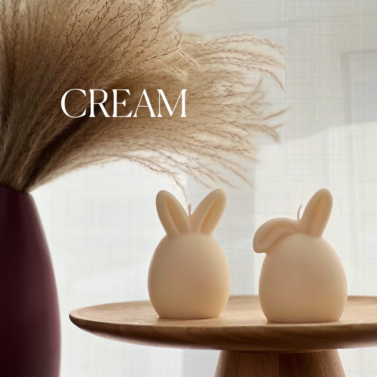 Easter Bunny Egg Candle: Handmade Soy Wax Spring Decor-3