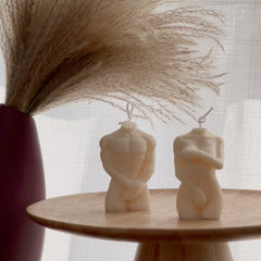 Handmade Soy Body Candle: Sculptural Home Decor-1