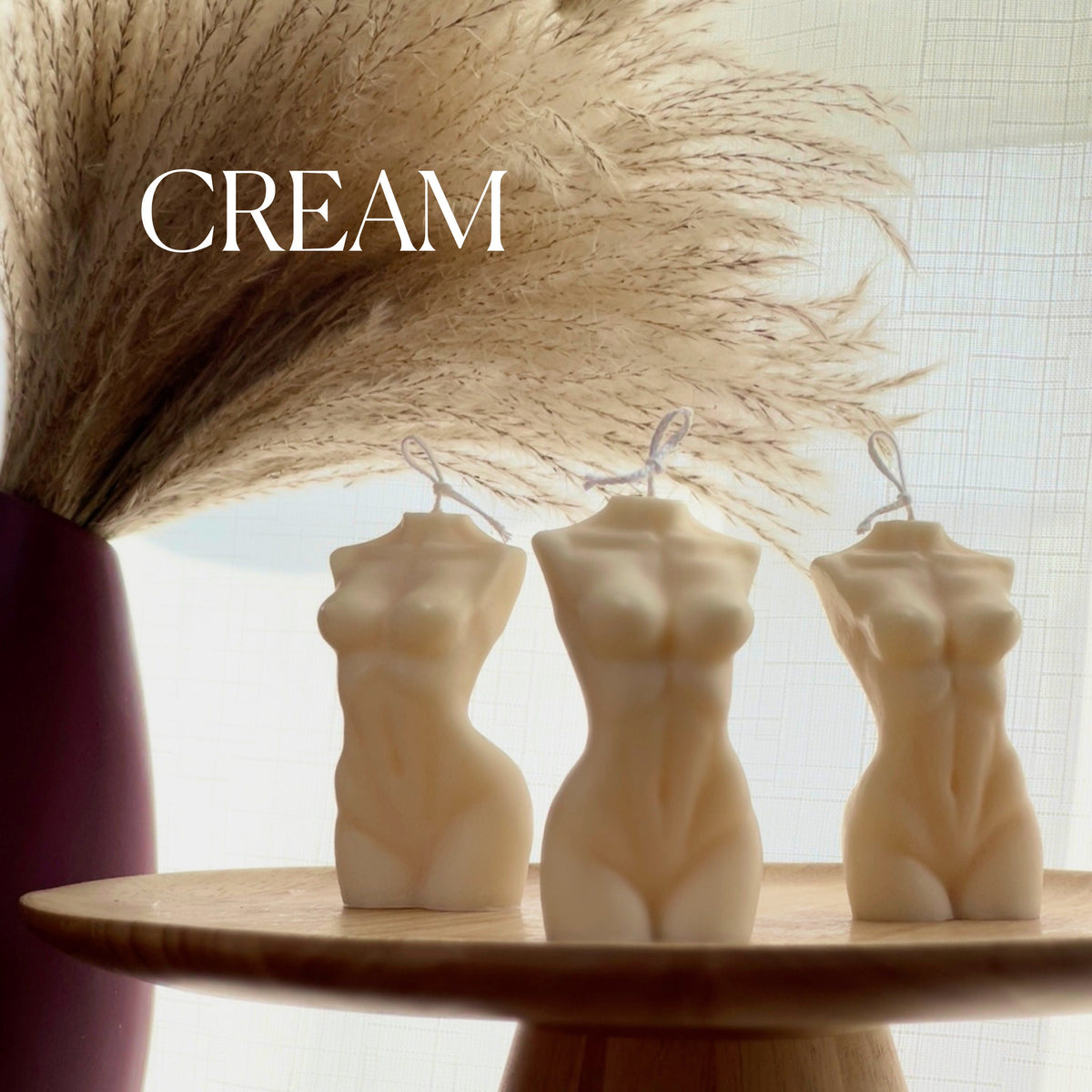 Venus Soy Wax Body Candle: Unscented Female Form Pillar-3