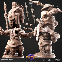 Revenant Monks - Cast n Play Huppus Space Mercenaries | DnD Miniature Giff, Hippo, Monk, Ranger, Fighter, Melee, Unarmed, Samurai-1