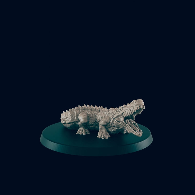 Crocodile - EC3D, DnD | Animal | Monster| 5E | Large | 32mm | Pathfinder | Fantasy | Wargaming | Frostgrave | Druid | Lizard | Alligator-1