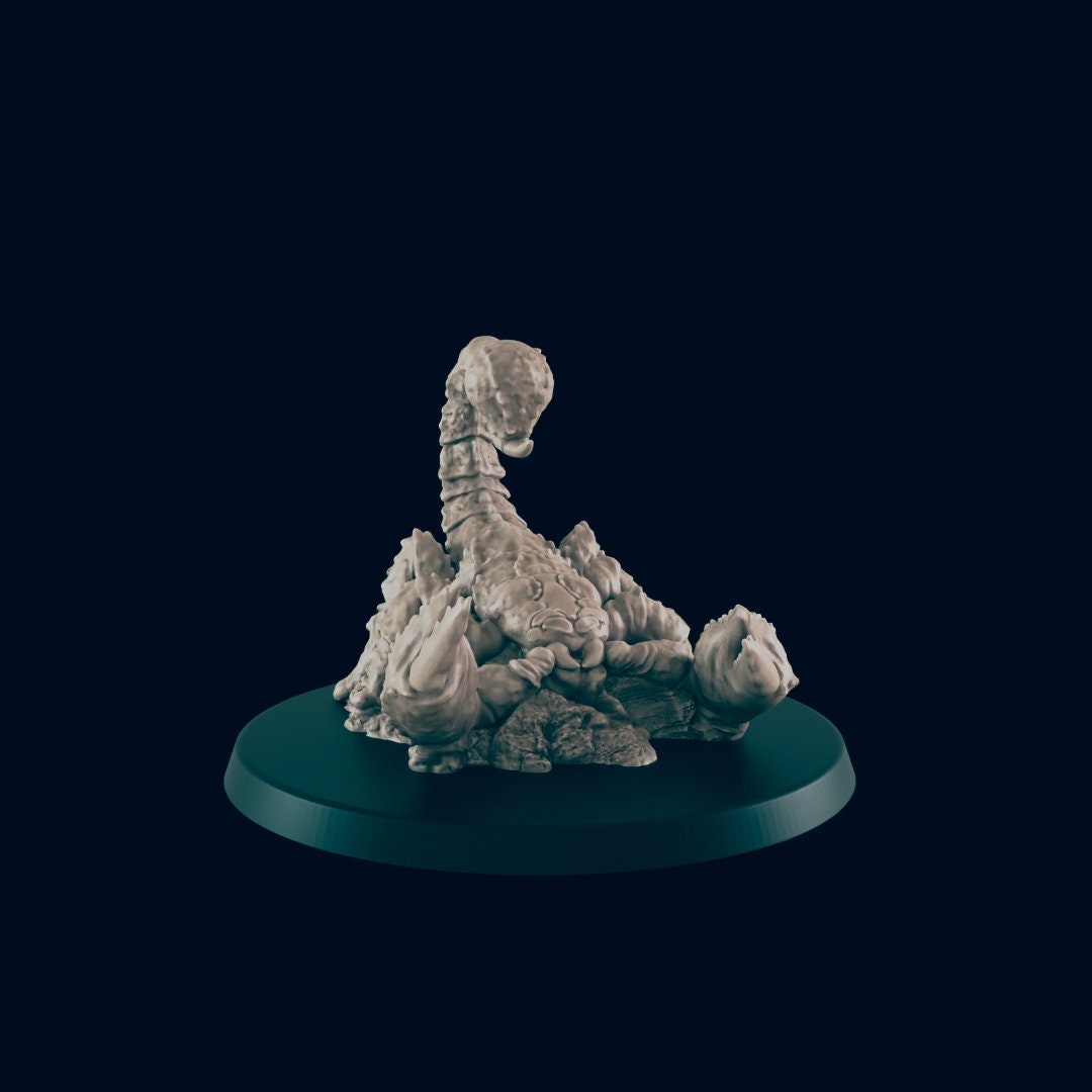 Giant Scorpion - EC3D, DnD Miniature | Animal | Monster| 5E | Large | Cavern | Fantasy | Desert | Druid Form | 28mm | Bug | Underdark