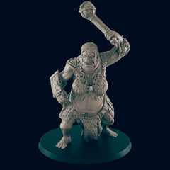 Female Hill Giant - EC3D, DnD miniature | Monster| 5E | Huge | 32mm | Pathfinder | Fantasy | Wargaming | Frostgrave | Melee | Giant | 28mm-1