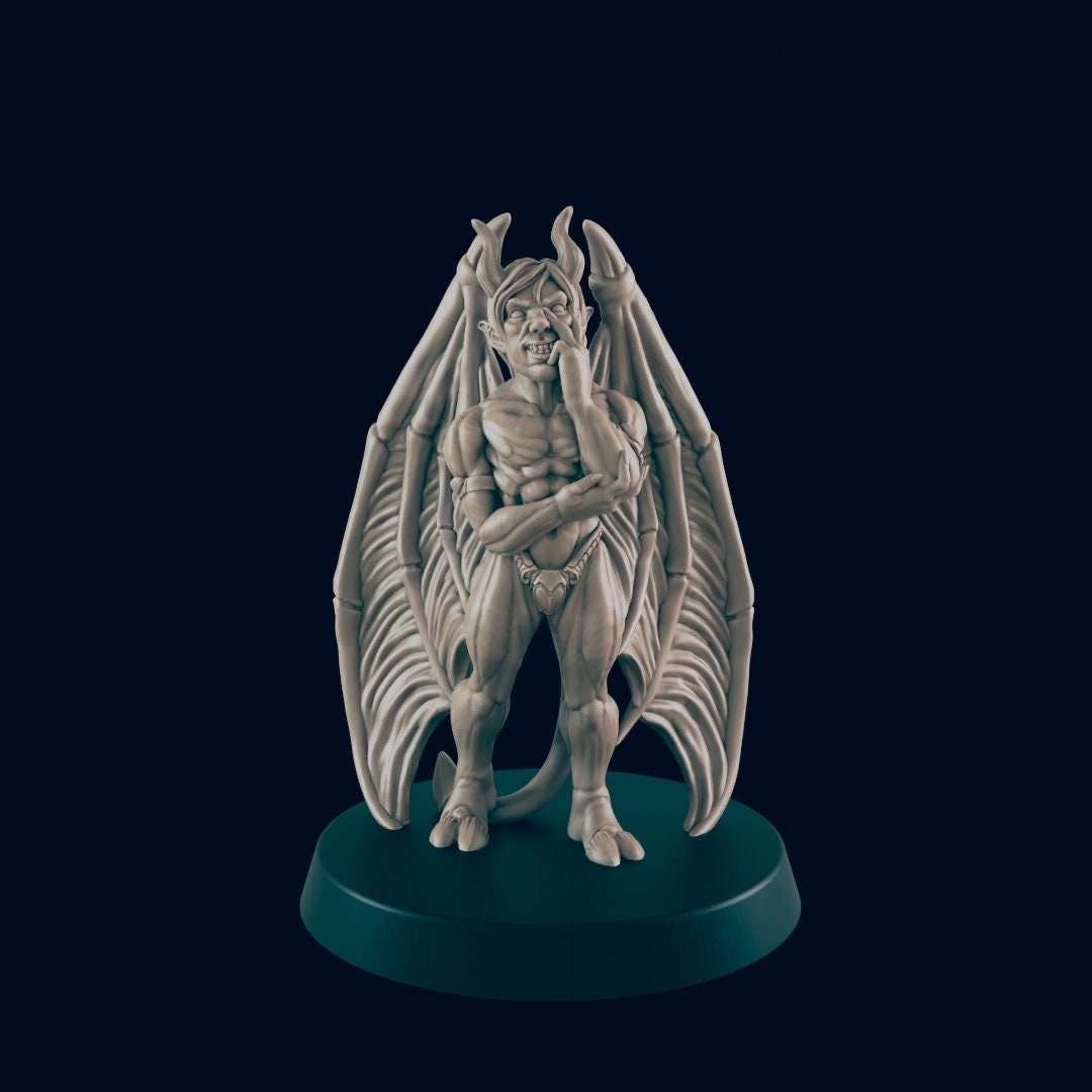Incubus - EC3D, DnD miniature | Monster | 5E | Undead | 28mm | Fantasy | Demon | Necromancer | Magic | Warlock | Male | Succubus-1