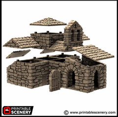 French Mausoleum - King and Country, dnd Medieval building, Graveyard, Crypt, Wargaming Terrain, Scatter scenery, 28mm 32mm 15mm-4