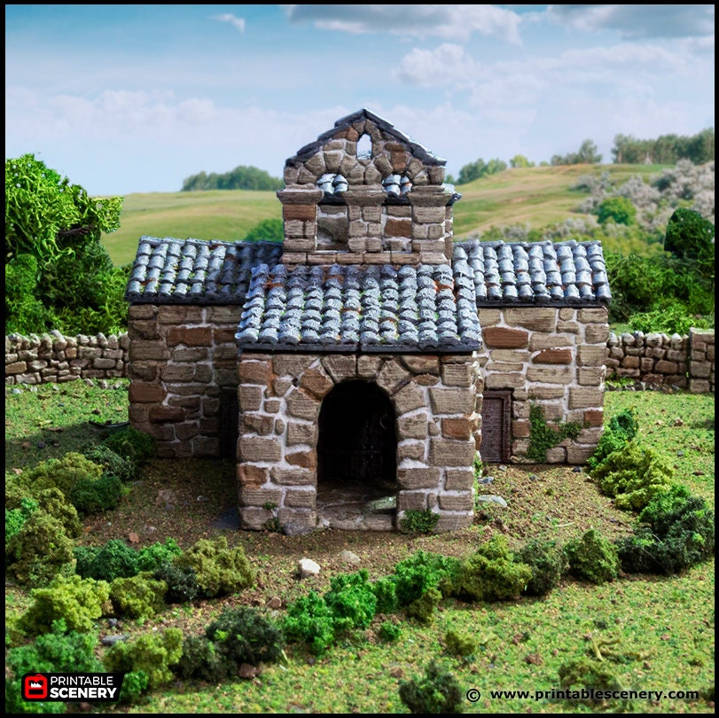 French Mausoleum - King and Country, dnd Medieval building, Graveyard, Crypt, Wargaming Terrain, Scatter scenery, 28mm 32mm 15mm-7