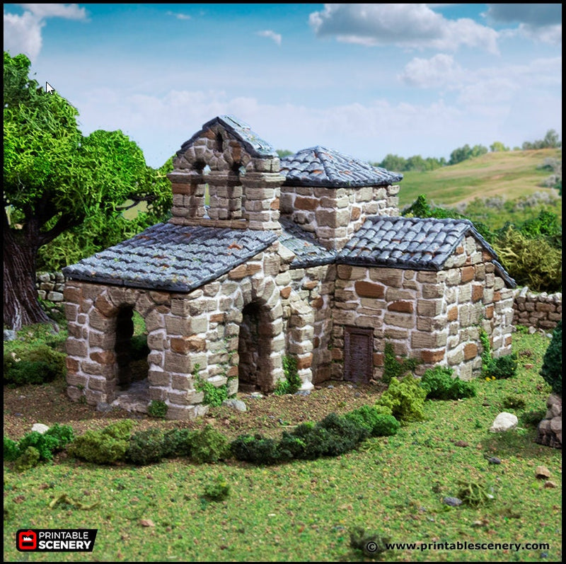 French Mausoleum - King and Country, dnd Medieval building, Graveyard, Crypt, Wargaming Terrain, Scatter scenery, 28mm 32mm 15mm-2