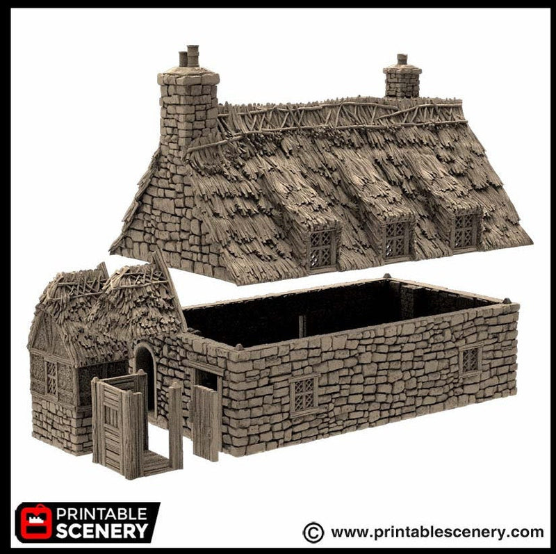 Country Manor - King and Country, dnd Medieval building, Village, Town, Wargaming Terrain, Scatter scenery, 28mm 32mm 15mm, House, home-5