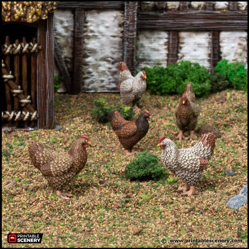 Farm Chicken Hut - King and Country, dnd Medieval building, Village, Town, Wargaming Terrain, Scatter scenery, House, Farming, Chicken-4