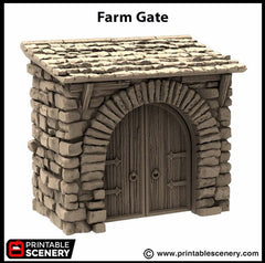 Farm Gate - King and Country, dnd Medieval building, Village, Town, Wargaming Terrain, Scatter scenery, House, Farming, Chicken, Walls Stone-8