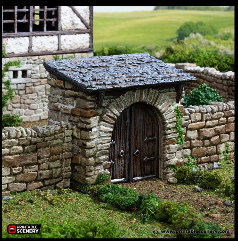 Farm Gate - King and Country, dnd Medieval building, Village, Town, Wargaming Terrain, Scatter scenery, House, Farming, Chicken, Walls Stone-1