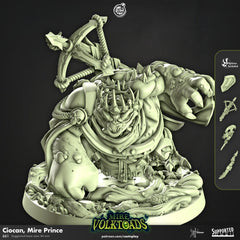 Ciocan, Mire Prince - Cast n Play Mire Volktoads | DnD Miniature | Beastmen | Toad | Frog | Bullywug, Monster, Fighter, Barbarian, Boss-1