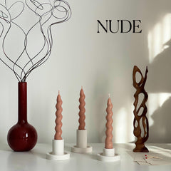 Twisted Soy Wax Taper Candle | Handmade Home Decor-3