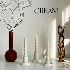 Twisted Soy Wax Taper Candle | Handmade Home Decor-4