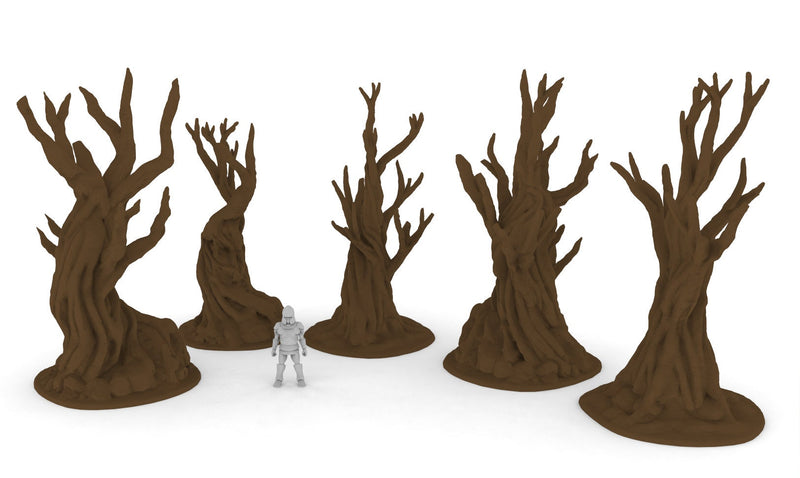 5 Winterdale Gnarly Trees Pack - Printable Scenery | dnd forest | Tree | Wargaming Terrain | Scatter scenery | Bundle | Fantasy | Medieval-4
