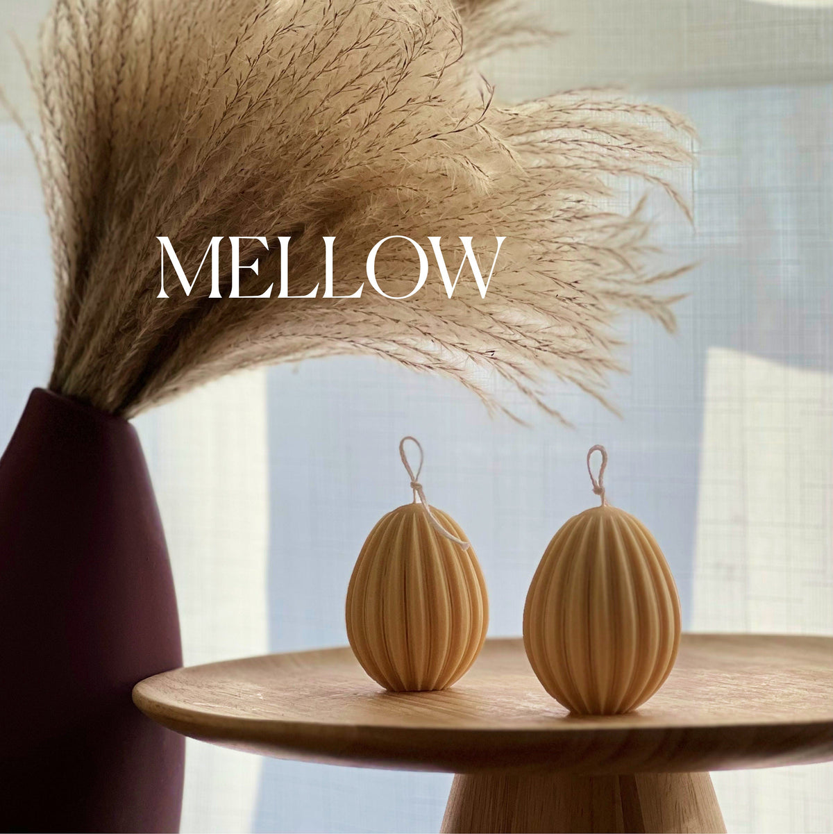 Ribbed Easter Egg Candle: Soywax Spring Decor-4