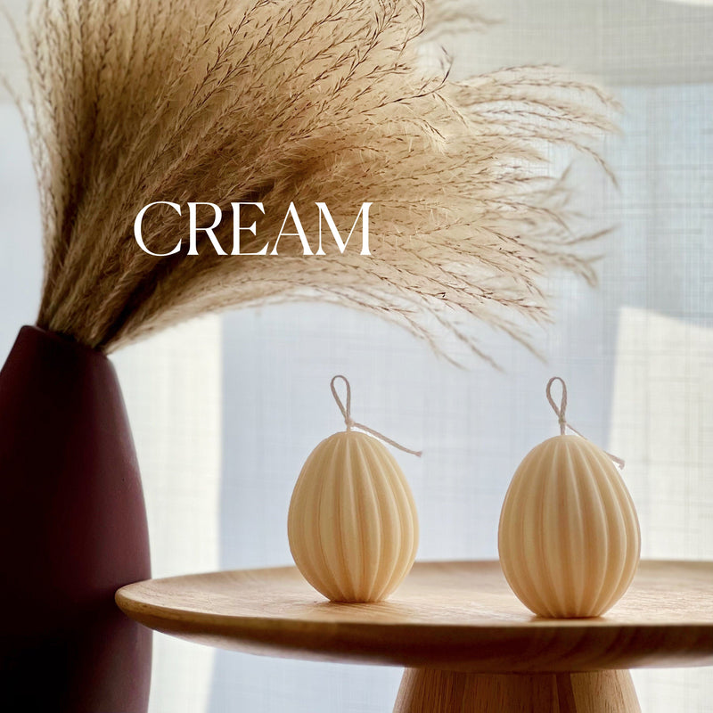 Ribbed Easter Egg Candle: Soywax Spring Decor-3