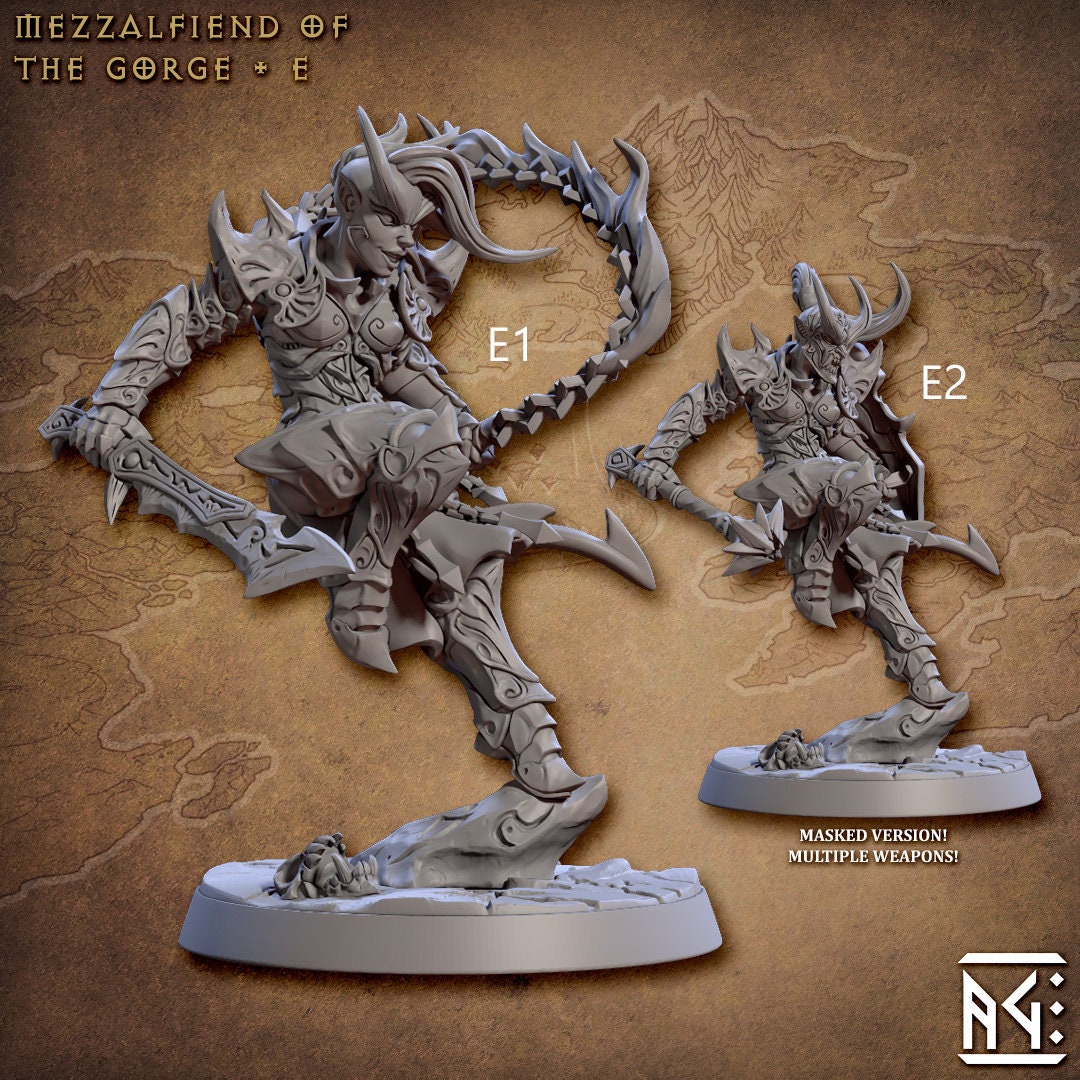 Mezzalfiends of the Gorge - Artisan Guild Demon King Spawn | Monster | Fantasy, DnD | Tiefling | Fighter | Paladin | Cleric | Hell, Abyss-7