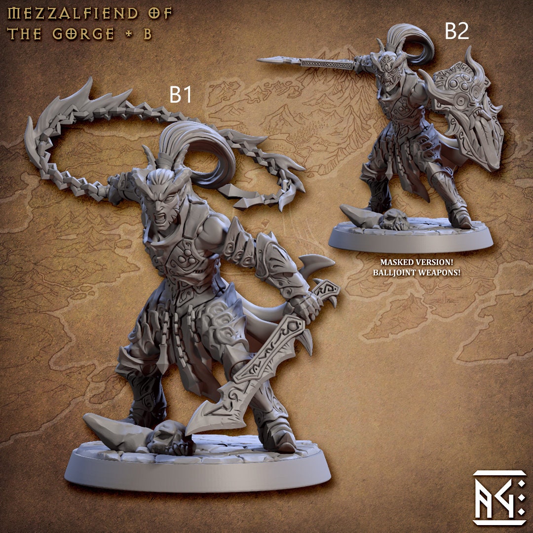 Mezzalfiends of the Gorge - Artisan Guild Demon King Spawn | Monster | Fantasy, DnD | Tiefling | Fighter | Paladin | Cleric | Hell, Abyss-4