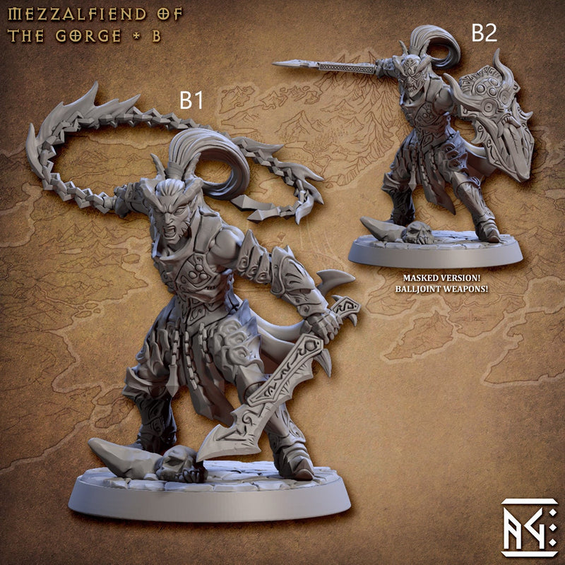 Mezzalfiends of the Gorge - Artisan Guild Demon King Spawn | Monster | Fantasy, DnD | Tiefling | Fighter | Paladin | Cleric | Hell, Abyss-4
