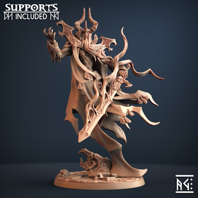 King Skutagaard - Artisan Guild | DnD | Undead | Monster | Wizard | Sorceror | Skeleton | 32mm | Pathfinder | Lich | TTRPG | Necromancer-1