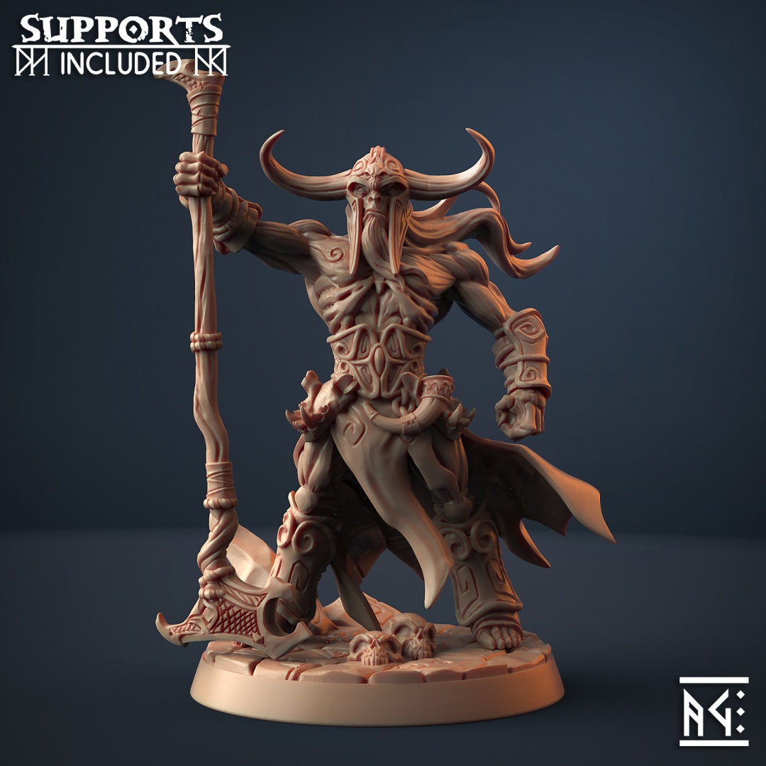 Baldur the Invincible - Artisan Guild | DnD | Undead | Monster | Fighter | Skeleton | 32mm | Pathfinder | Frostgrave | TTRPG | Wargaming-1