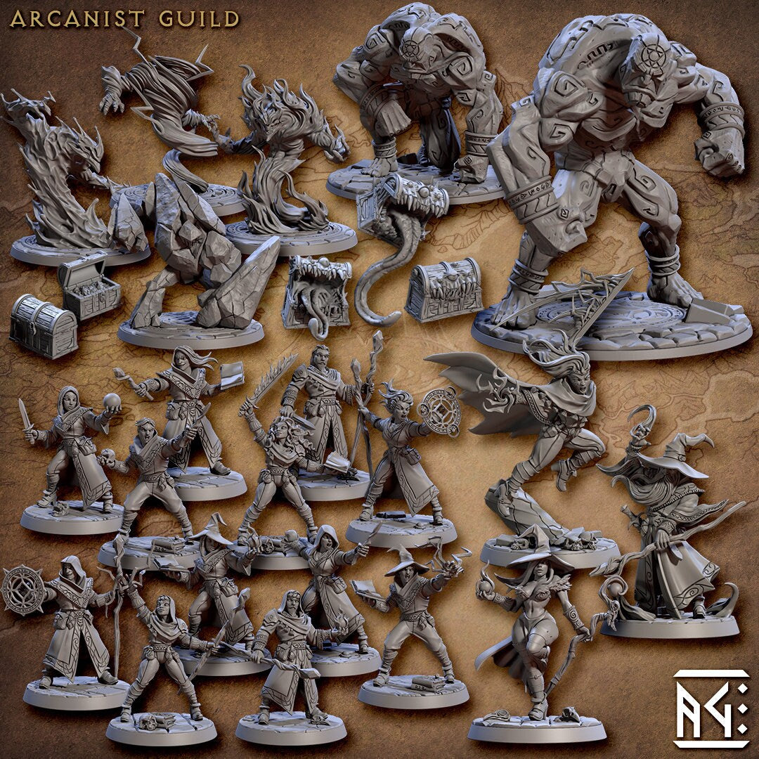 Apprentice Arcanists - Artisan Guild | Human | Elf | Wizard | Sorcerer | Warlock | Male | Female | Fantasy | Magic | DnD | Pathfinder-8