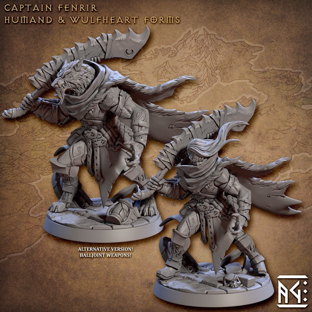 Captain Fenrir - Artisans Guild | Male | Fighter | Werewolf | Melee | Demon Hunter | Greatsword | DnD | Pathfinder | Human | Fantasy