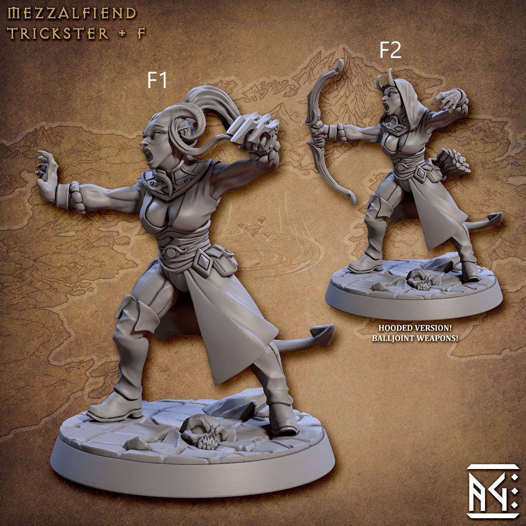 Mezzalfiend Trickster - Artisan's Guild | Tiefling | DnD | Pathfinder | Fantasy | Ranger | Fighter | Wizard | Rogue | Sorcerer | Pack-8