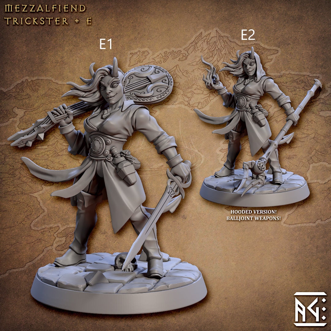 Mezzalfiend Trickster - Artisan's Guild | Tiefling | DnD | Pathfinder | Fantasy | Ranger | Fighter | Wizard | Rogue | Sorcerer | Pack-7