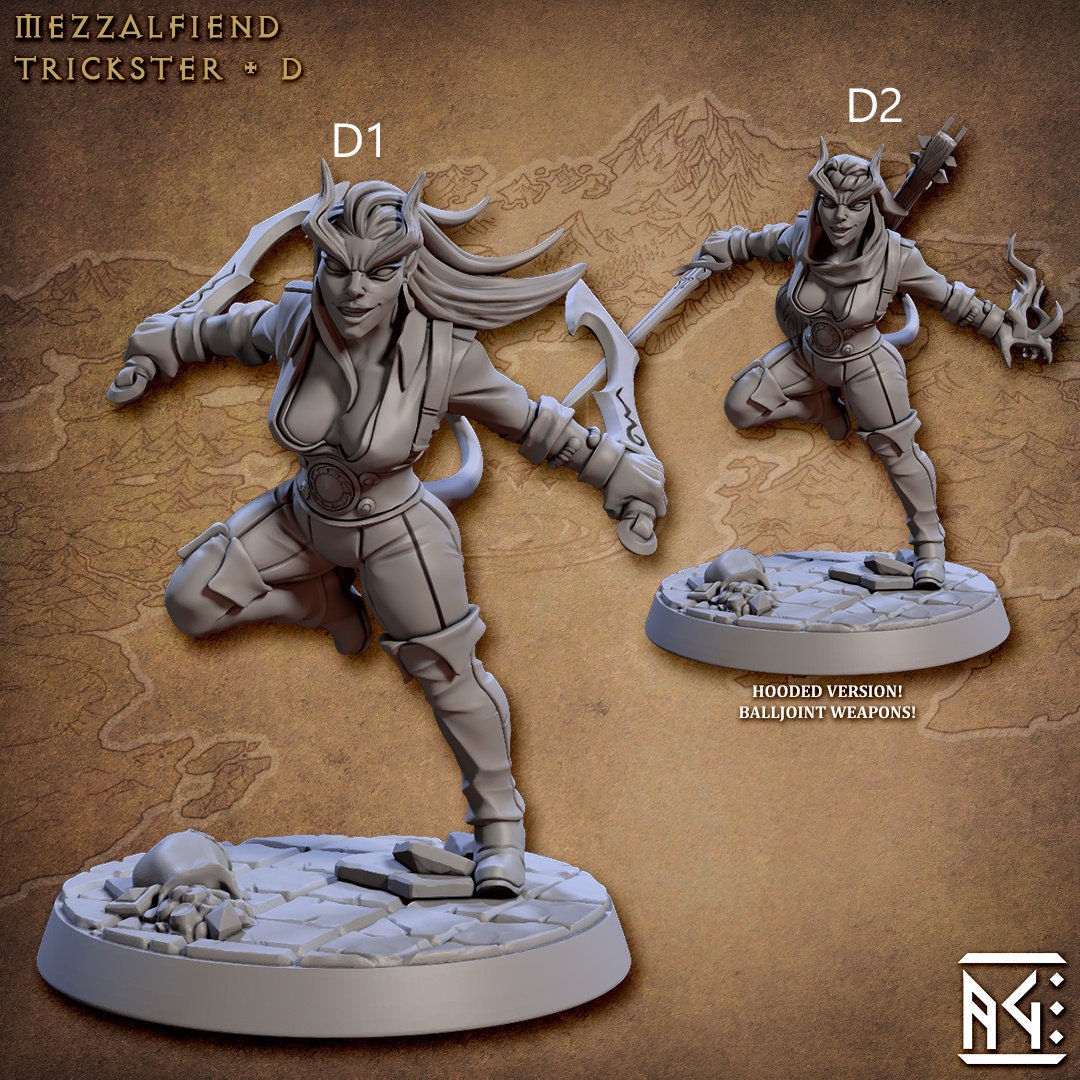 Mezzalfiend Trickster - Artisan's Guild | Tiefling | DnD | Pathfinder | Fantasy | Ranger | Fighter | Wizard | Rogue | Sorcerer | Pack-6