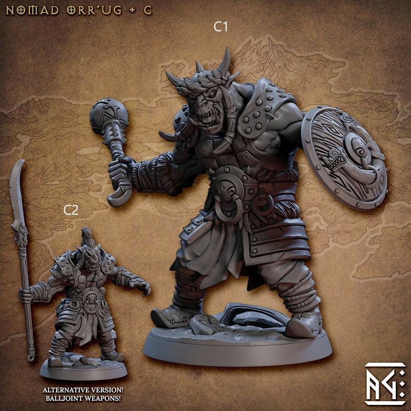 Nomad Orr'ugs - Artisan Guild | Monster | Fantasy | DnD | Pathfinder | Orc | Half Orc | Fighter | Ranger | Plains | Steppe | barbarian |-5