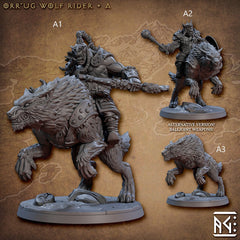 Orr'ugs Wolf Riders - Artisan Guild | Wolf | Fantasy | DnD | Pathfinder | Companion | Half Orc | Fighter | Ranger | Plains | Steppe | Animal-4