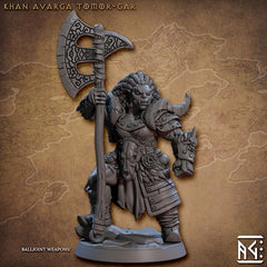 Khan Avarga - Artisan Guild | Chieftain | Fantasy | DnD | Pathfinder | Fighter | Female Half Orc | Barbarian | Ranger | Plains | Steppe-1