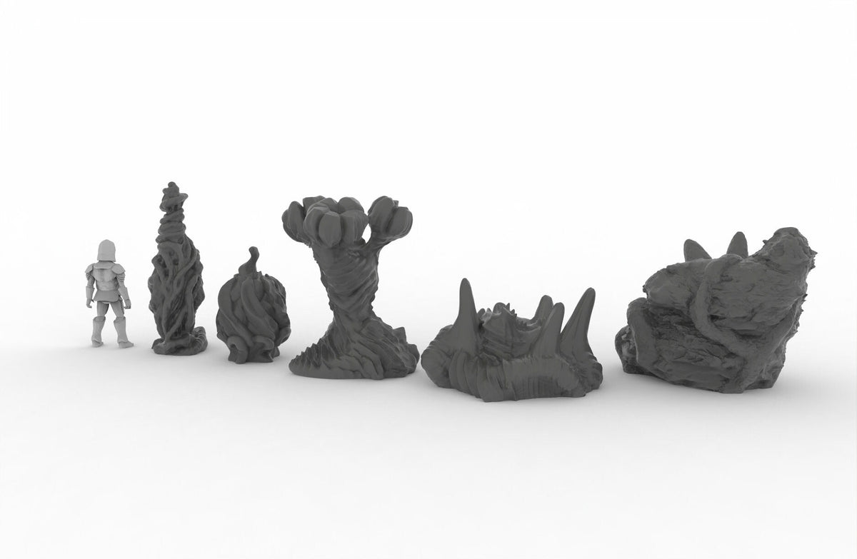 Alien Organics - EC3D Ignis Quadrant, Infinity, Legion, Sci-fi, Cyberpunk, tabletop terrain, Scatter Scenery, trees, Martian-5