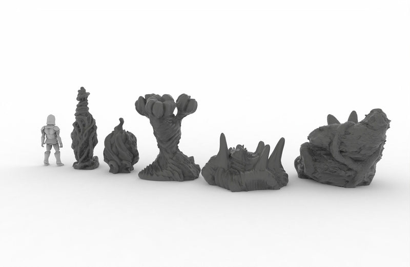 Alien Organics - EC3D Ignis Quadrant, Infinity, Legion, Sci-fi, Cyberpunk, tabletop terrain, Scatter Scenery, trees, Martian-5
