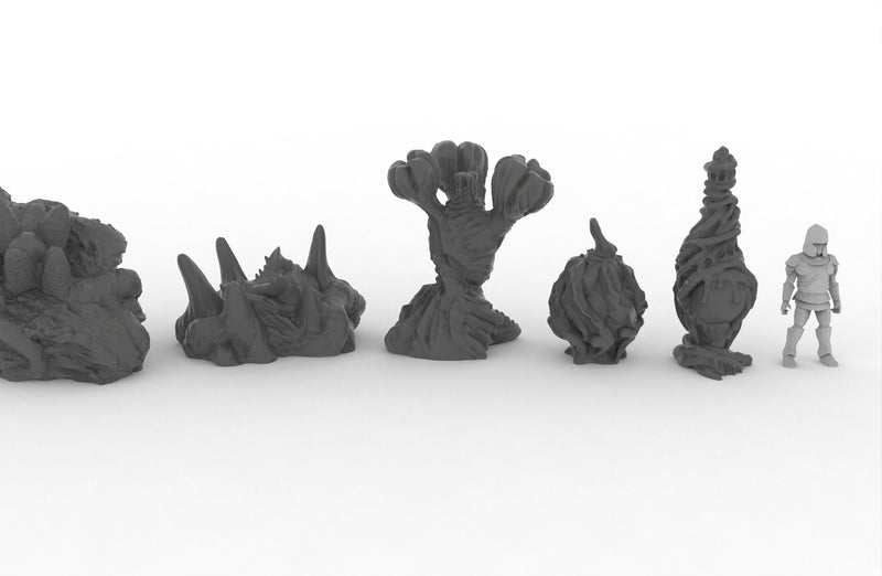Alien Organics - EC3D Ignis Quadrant, Infinity, Legion, Sci-fi, Cyberpunk, tabletop terrain, Scatter Scenery, trees, Martian-4