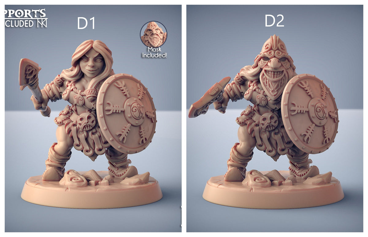 Dwarf Mountaineer mini set - Artisans Guild | Dwarf | Male | Female | Archer | Melee | Fighter | DnD | Wargaming | Pathfinder Fantasy-5