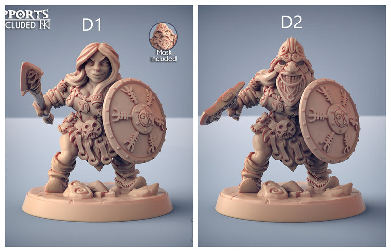 Dwarf Mountaineer mini set - Artisans Guild | Dwarf | Male | Female | Archer | Melee | Fighter | DnD | Wargaming | Pathfinder Fantasy-5