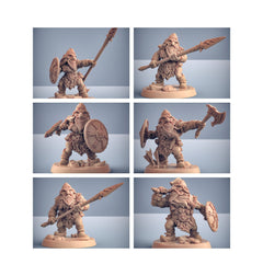 Dwarf Mountaineer mini set - Artisans Guild | Dwarf | Male | Female | Archer | Melee | Fighter | DnD | Wargaming | Pathfinder Fantasy-1