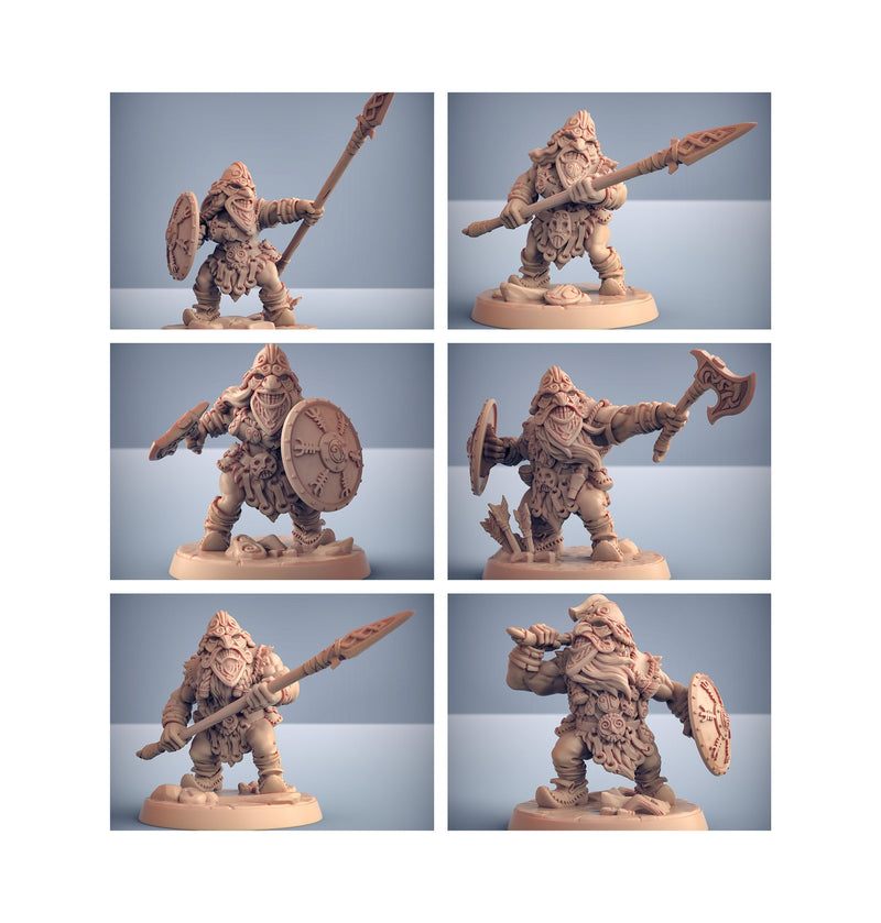 Dwarf Mountaineer mini set - Artisans Guild | Dwarf | Male | Female | Archer | Melee | Fighter | DnD | Wargaming | Pathfinder Fantasy-1