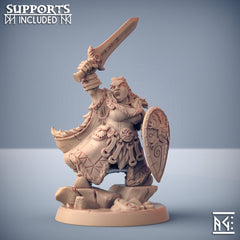 Gerta - Artisan's Guild | Female | Dwarf | Fighter | Melee | PC | DnD | Warrior | Pathfinder | 32mm | Fantasy | Dungeons and Dragons-1