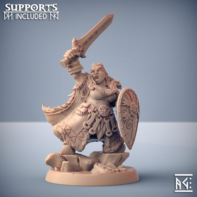 Gerta - Artisan's Guild | Female | Dwarf | Fighter | Melee | PC | DnD | Warrior | Pathfinder | 32mm | Fantasy | Dungeons and Dragons-1