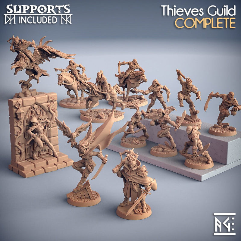 Adept Thieves - Artisans Guild Dnd Miniature | Male | Female | Human | Rogue | Assassin | Melee | Bandit | Pathfinder | FIghter | Ranger-8