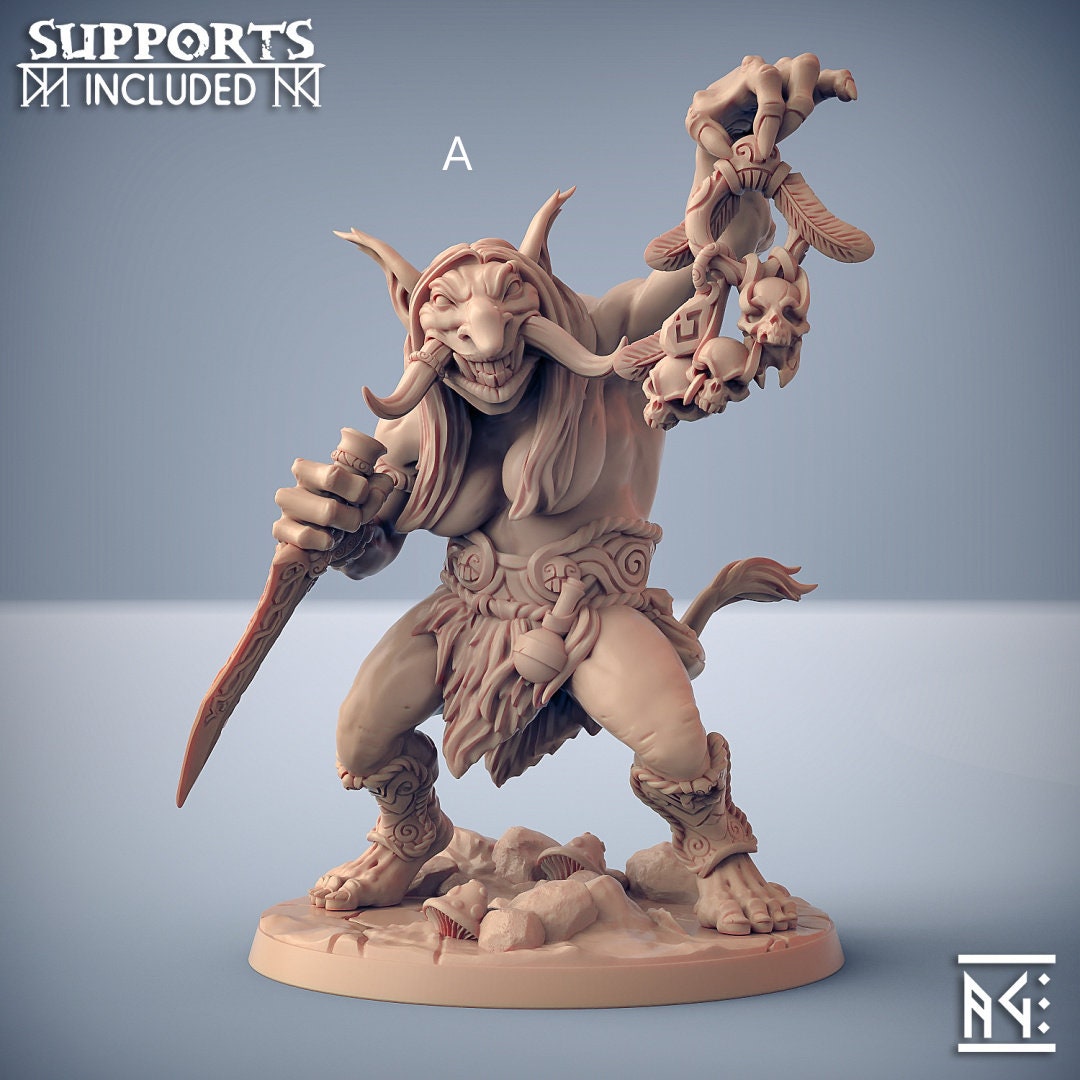 Svartwood Troll Hags - Artisan Guild Svartwood Trolls | Troll | Monster | Fantasy | Large | Sorcerer | Wizard | Ranged | DnD | Pathfinder-2