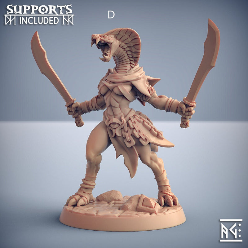 Nagarot Thralls - Artisan Guild Maneater Nagarots | Monster | Fantasy | DnD | Rogue | Fighter | Ranger | Yuan-Ti | Snakefolk | Nagaji-5