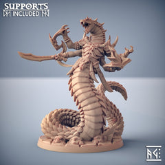 Nargskerak Darkskale - Artisan Guild Maneater Nagarots | Monster | Fantasy | DnD | Wizard, Large, Sorcerer, Yuan-Ti, Snakefolk, Nagaji, Naga-1