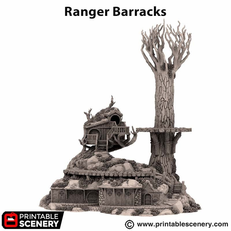 Ranger Barracks - Rise of the Halflings - DnD building | Pathfinder | Forest | Treehouse | Wargaming Terrain | Scatter scenery, Fantasy-7
